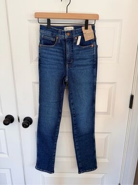 NWT Madewell stovepipe jeans 24